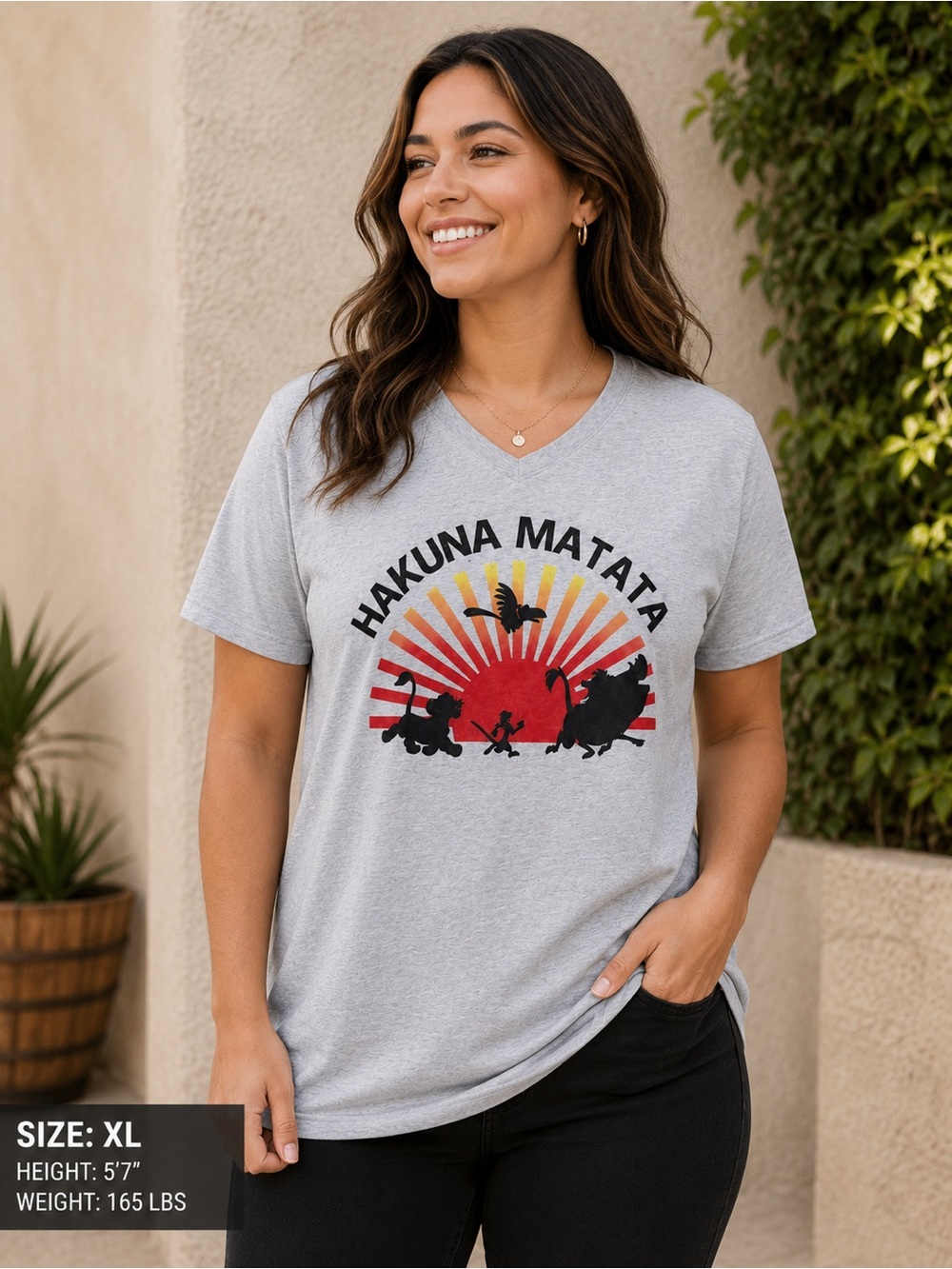 Sz XL Disney Hakuna Matata Sunset Graphic Tshirt